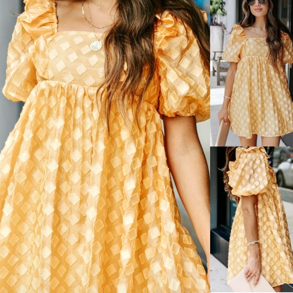 Storia Unforgettable Sunrise
Textured Babydoll Dress Size Medium m - Picture 11 of 11